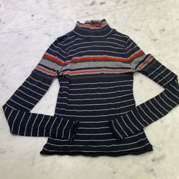 rag & bone Tops - rag & bone Jeans striped ribbed cowl neck top size small